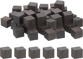 uxcell 40 Pcs Wooden Blocks, 0.59 Inch Unfinished Wooden Blocks for Crafts Small Blank Wooden Blocks Wood Square Blocks for Arts Crafts and DIY Decor, Purple Sandalwood