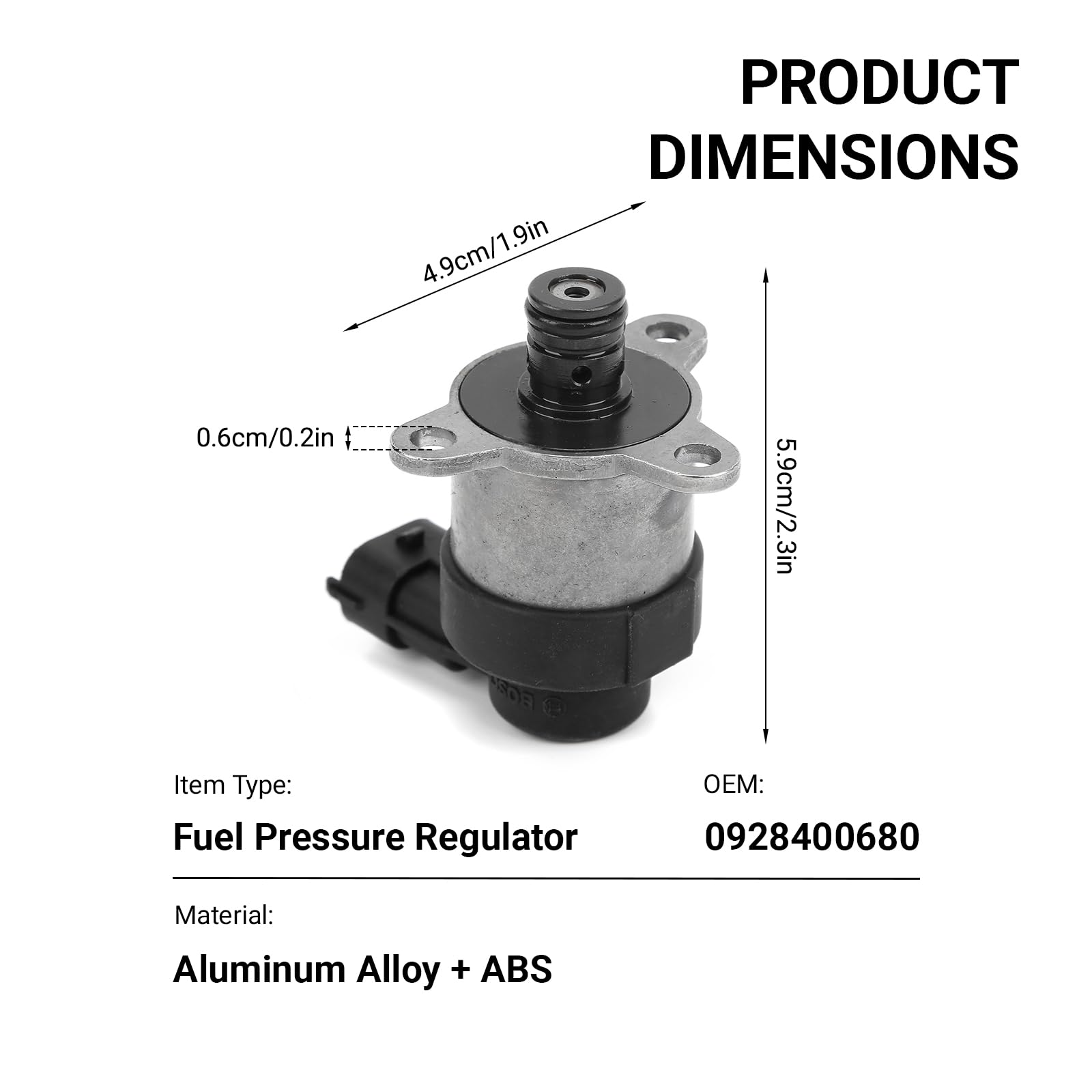 OUKENS Regolatore della pressione del carburante, 0928400680 Valvola di misurazione del controllo del regolatore della pressione del carburante di ricambio adatta per Cruze Malibu