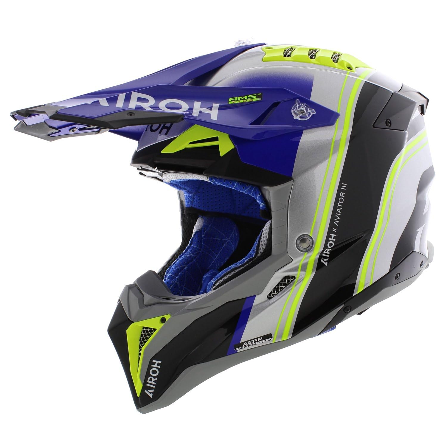 AIROH AVIATOR 3 HIMA BLUE GLOSS XXL