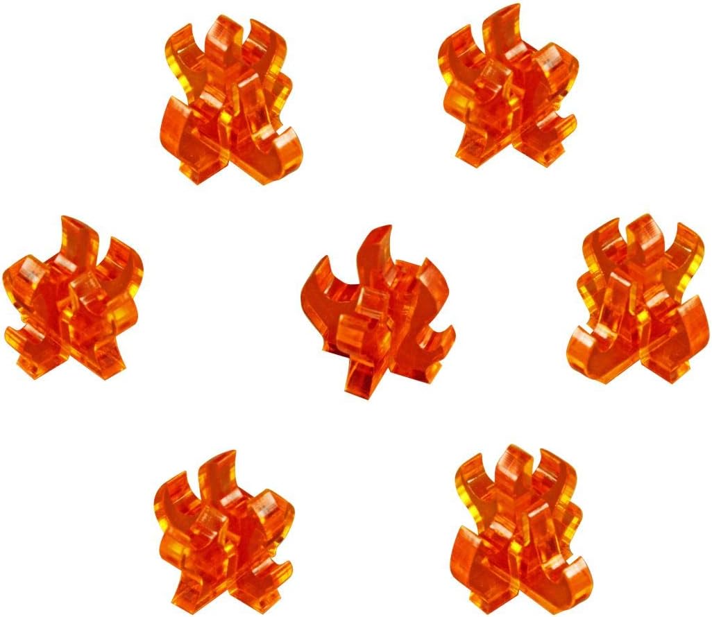 LITKO Flame Marker | Fire Spell Effect Indicator | Plasma | Toxic | Inferno | Blast | Compatible with Dungeons & Dragons, Pathfinder & Tabletop Wargames (Fluorescent Amber, Variety Pack)