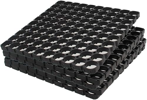 Miniatura 4 de Bettomshin 5 unids 10x10 celda espaciador 18650 batería de litio soporte de plástico soporte para batería DIY paquete 0.728 in agujero diámetro
