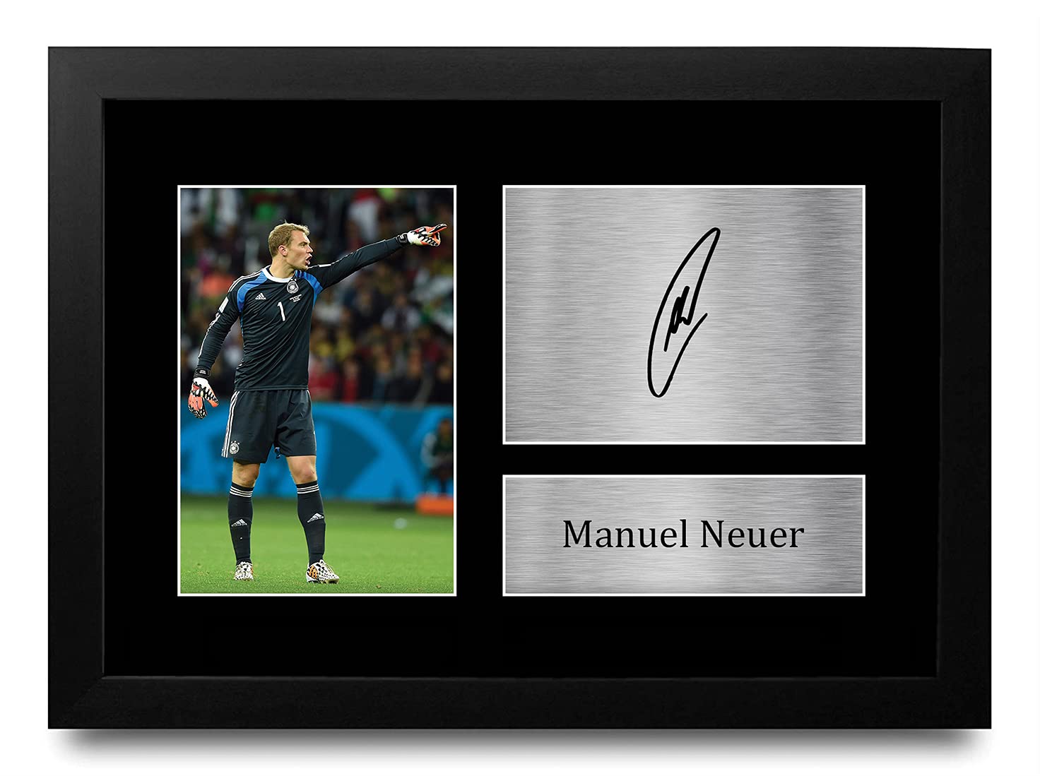 HWC Trading A4 FR Manuel Neuer Germany Gifts Printed Signed Autograph Picture for Fans and Supporters - A4 Framed