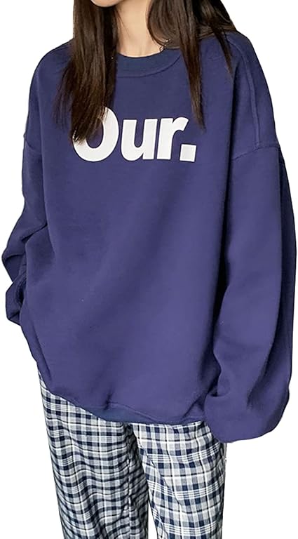 Amazon Co Jp アイシンク トレーナー 長袖 トップス オーバーサイズ 韓国ファッション 秋冬 パーカー スエット スウェット プルオーバー レディースファッション ファッションレディース 秋 冬 薄手 厚手 ゆったり 大きいサイズ レディース服 クルーネック 韓国 体型