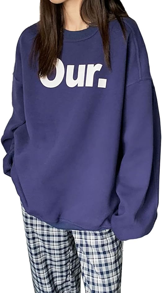 Amazon Co Jp アイシンク トレーナー 長袖 トップス オーバーサイズ 韓国ファッション 秋冬 パーカー スエット スウェット プルオーバー レディースファッション ファッションレディース 秋 冬 薄手 厚手 ゆったり 大きいサイズ レディース服 クルーネック 韓国 体型