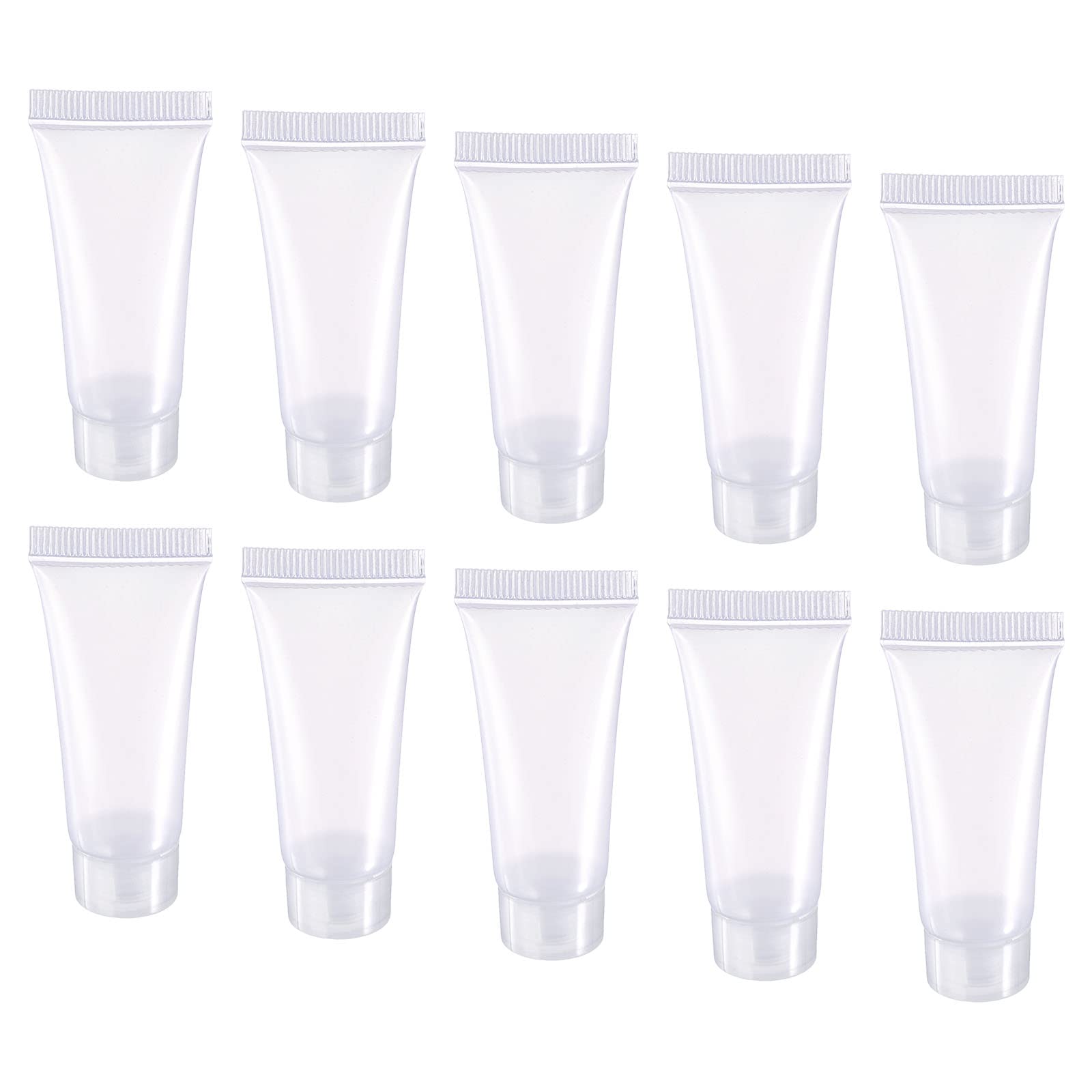 Tubes cosmétiques vides rechargeables de 10 ml transparents pour après-shampooing