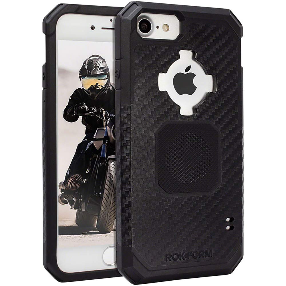 RokformiPhone SE (2nd generation)/8/7/6 Magnetic Case with Twist Lock, Military Grade Rugged iPhone Case Series (Black)