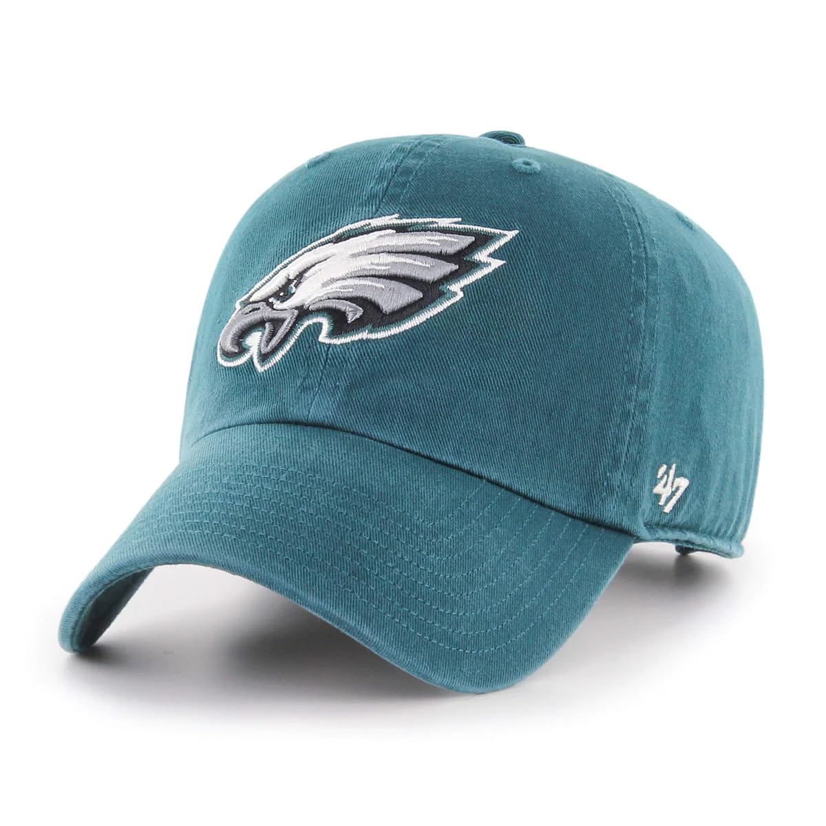 47 NFL Unisex Adult Clean Up Primary Logo Adjustable Hat Cap One Size, Philadelphia Eagles - Green, One size — image 1