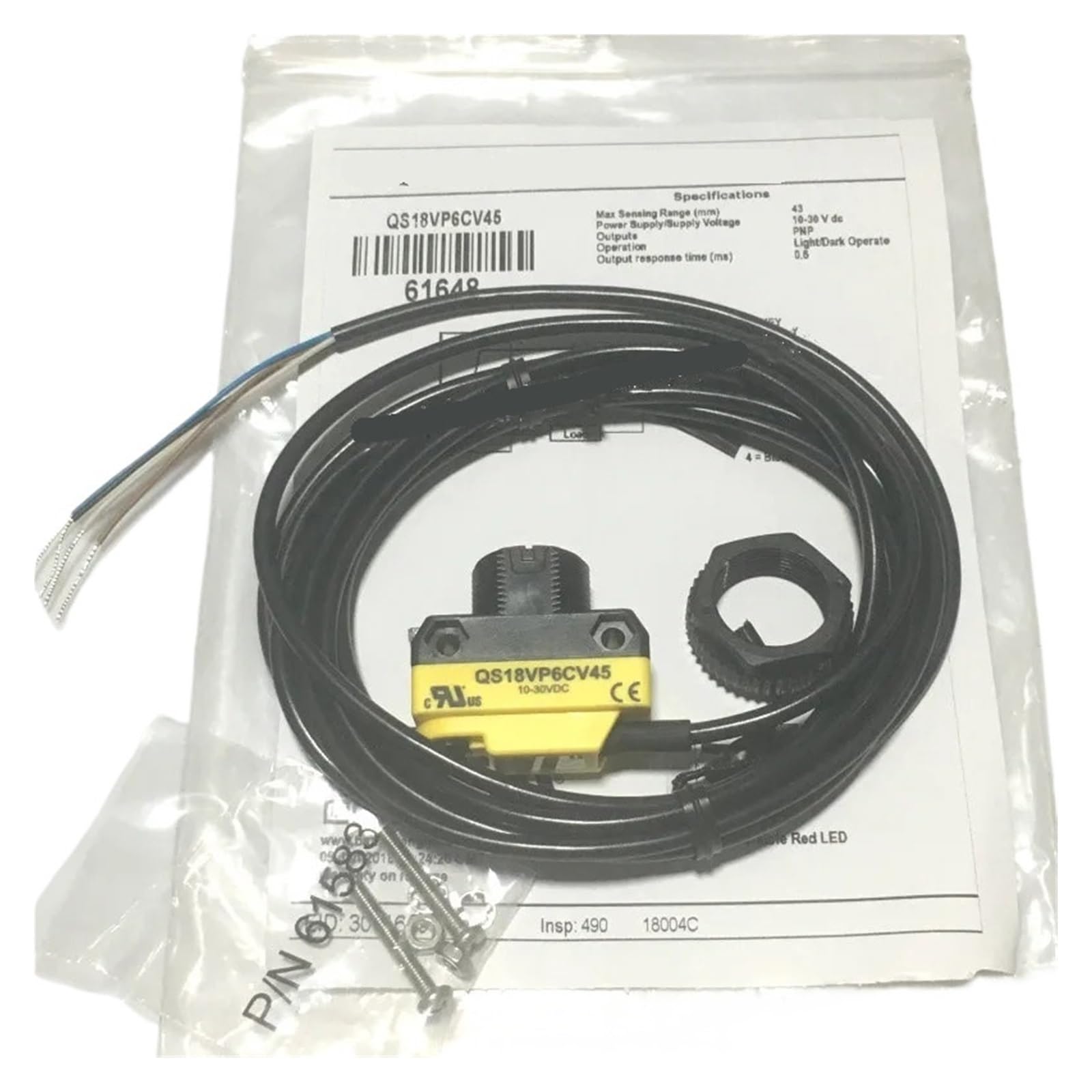 CXFCIHFT Photoelectric Sensor QS18VP6CV15 QS18VN6CV15 QS18VP6CV45 QS18VN6CV45(QS18VN6CV45)