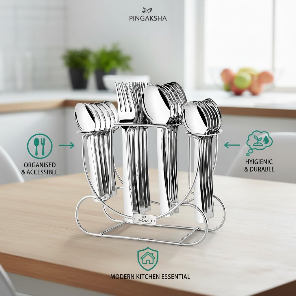 Stainless Steel Spoon Stand - Organize Your Cutlery -5