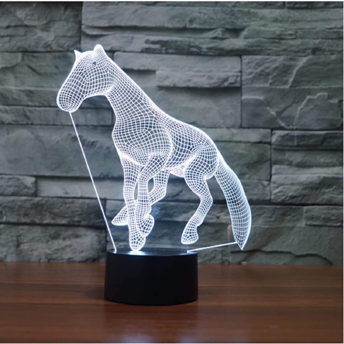 Luce notturna a LED a forma di cavallo, amante dei cavalli