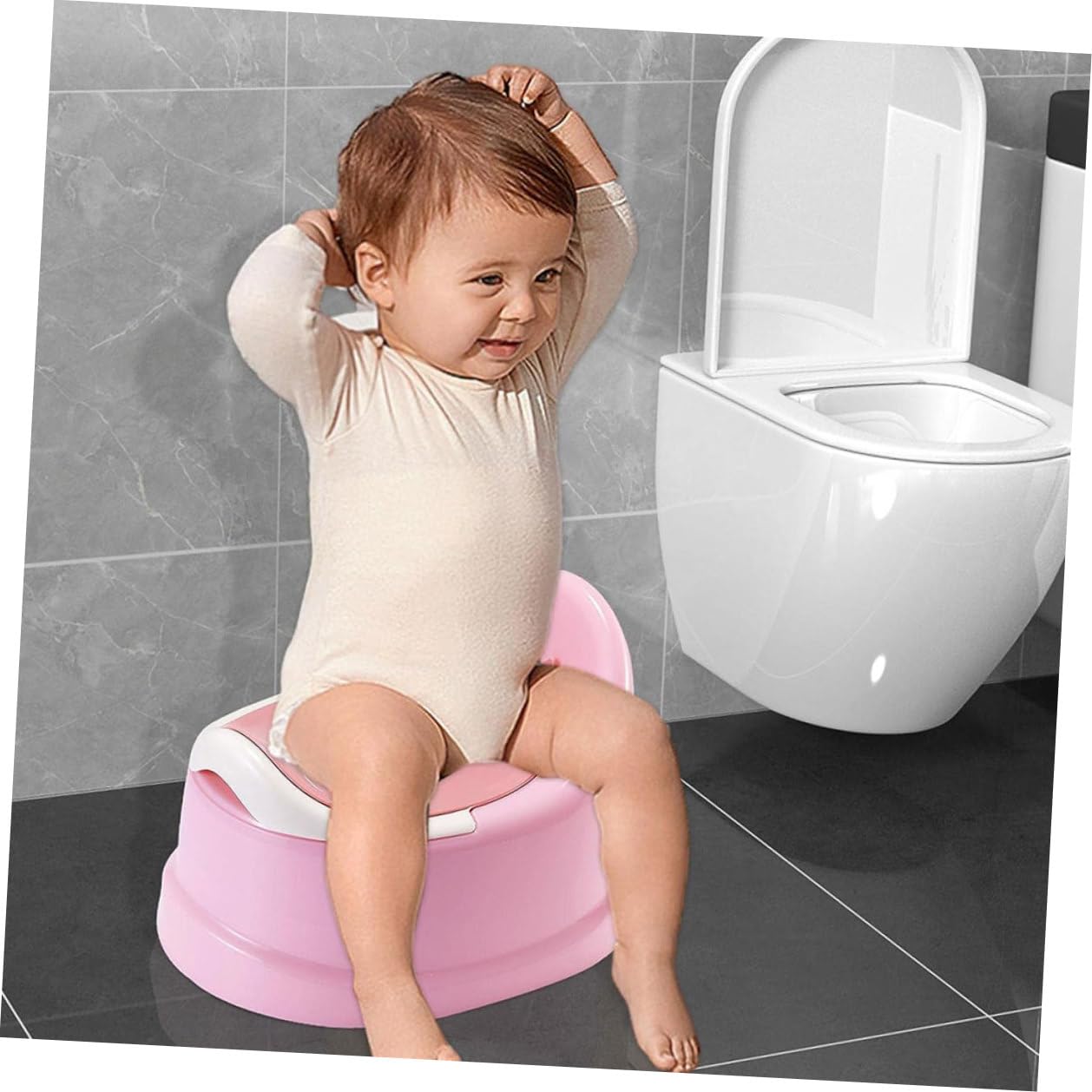 Tragbares Töpfchen für Kleinkinder aus Pp Leicht und Wiederverwendbar Geeignet für Zuhause und Auto zum Toilettentraining und Töpfchen Gewöhnen