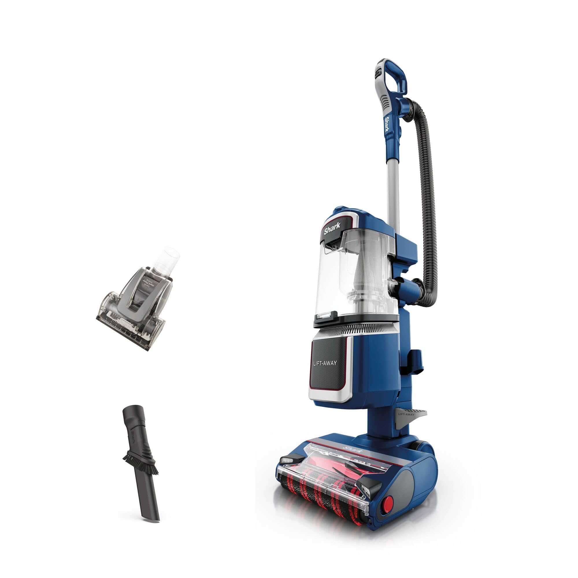 Shark DuoClean Lift-Away Upright Vacuum Cleaner with Pet Tool and 2-in-1 Duster Crevice Tool, Reveal Technology, Portable Mode, Anti Hair Wrap Plus, 8m Power Cord, LED Headlights, Navy LA400UKT