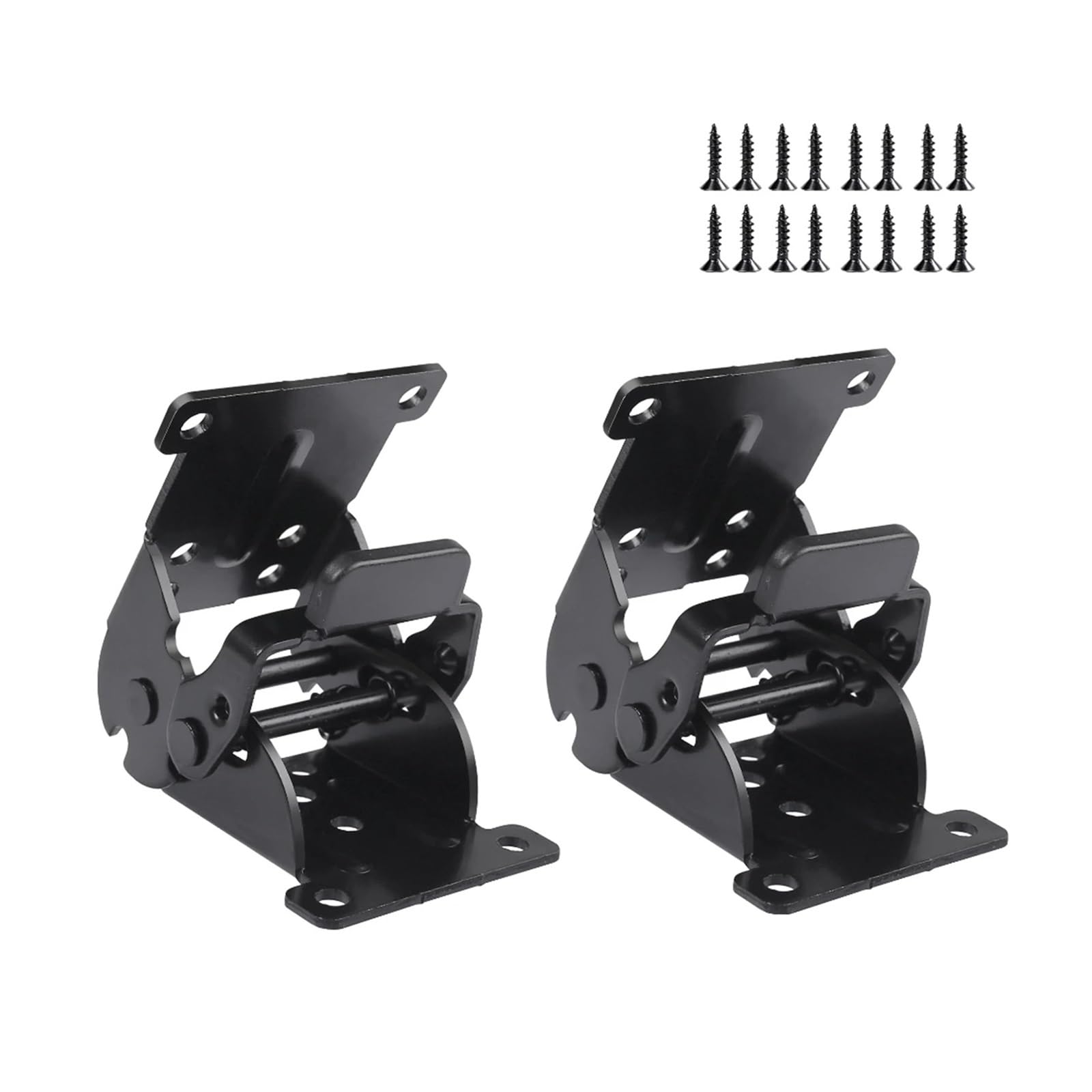 Rugaikerba Black 2Pcs Folding Leg Hinge Bracket, 0-90-180 Degree Self-Locking