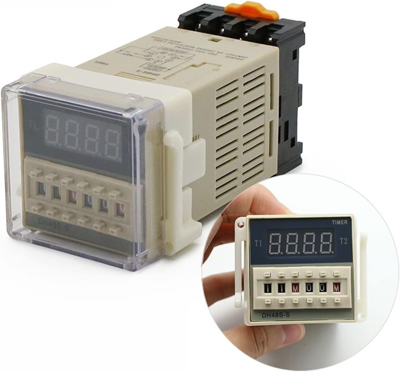 AC 110V 220V DC 12V 24V Repeat Cycle Programmable Timer Time Switch Relay (Size : DC 12V)