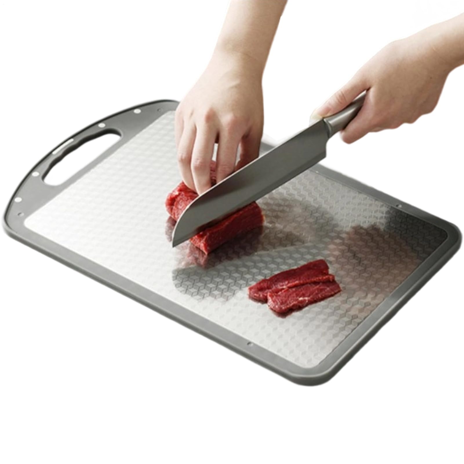 Planche à découper en acier inoxydable double face de qualité alimentaire pour boucher et cuisine
