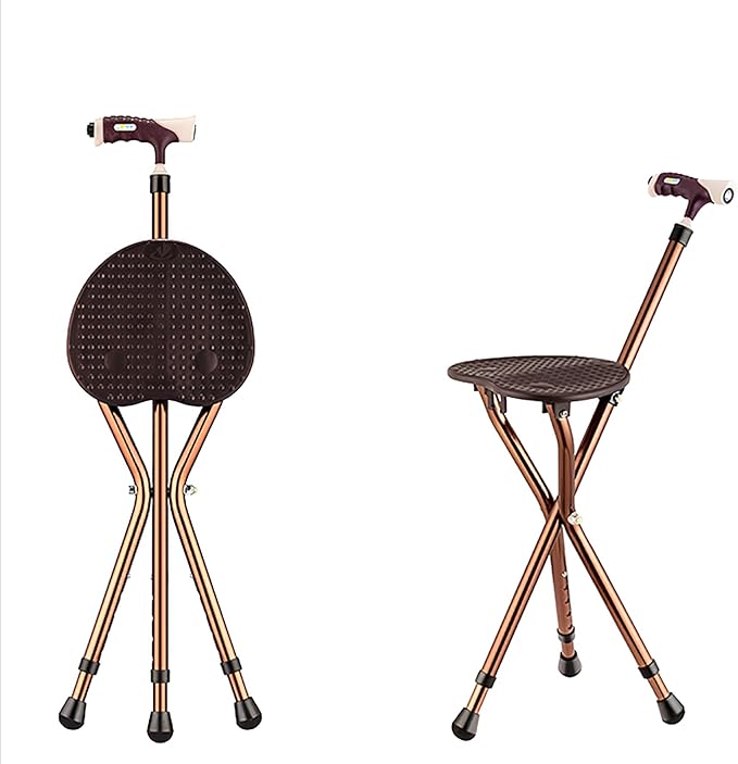 JSDMBD Walking Cane with Seat, Folding Canes Walking Stick