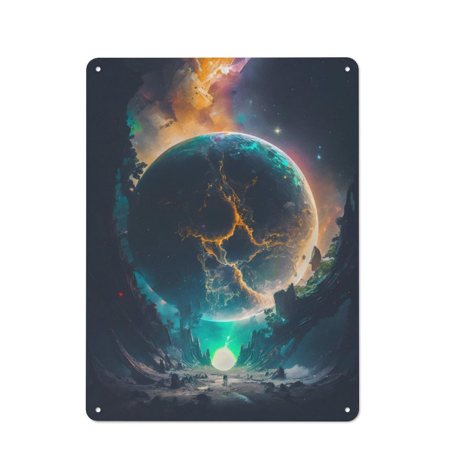 Junmoney Markurius Retro Metal Plaque 40X30cm For Bar Or Restaurant, Suited To Restaurant Interior Fans