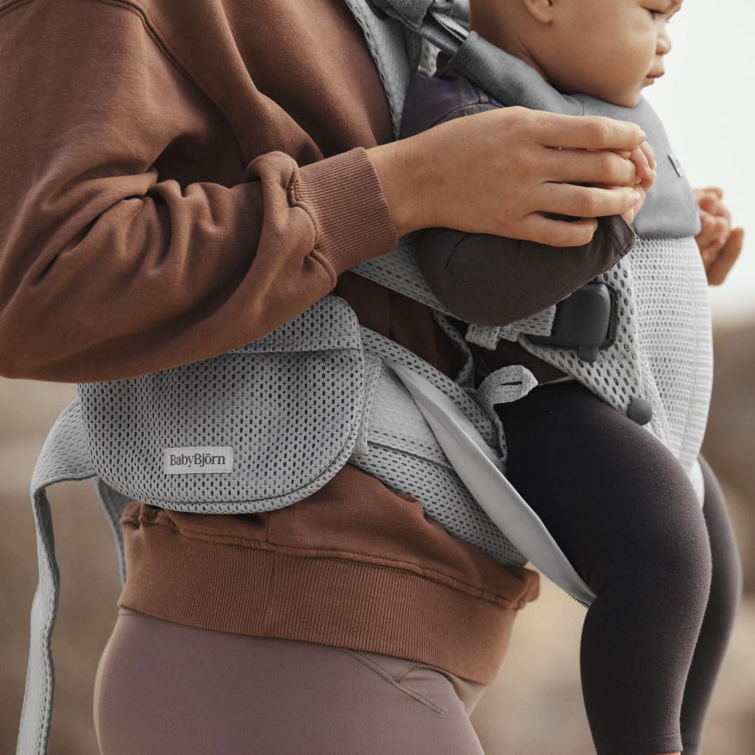 BabyBjörn Porte-bébé Harmony, Mesh 3D, Crème + Pochette pour Porte-bébé
