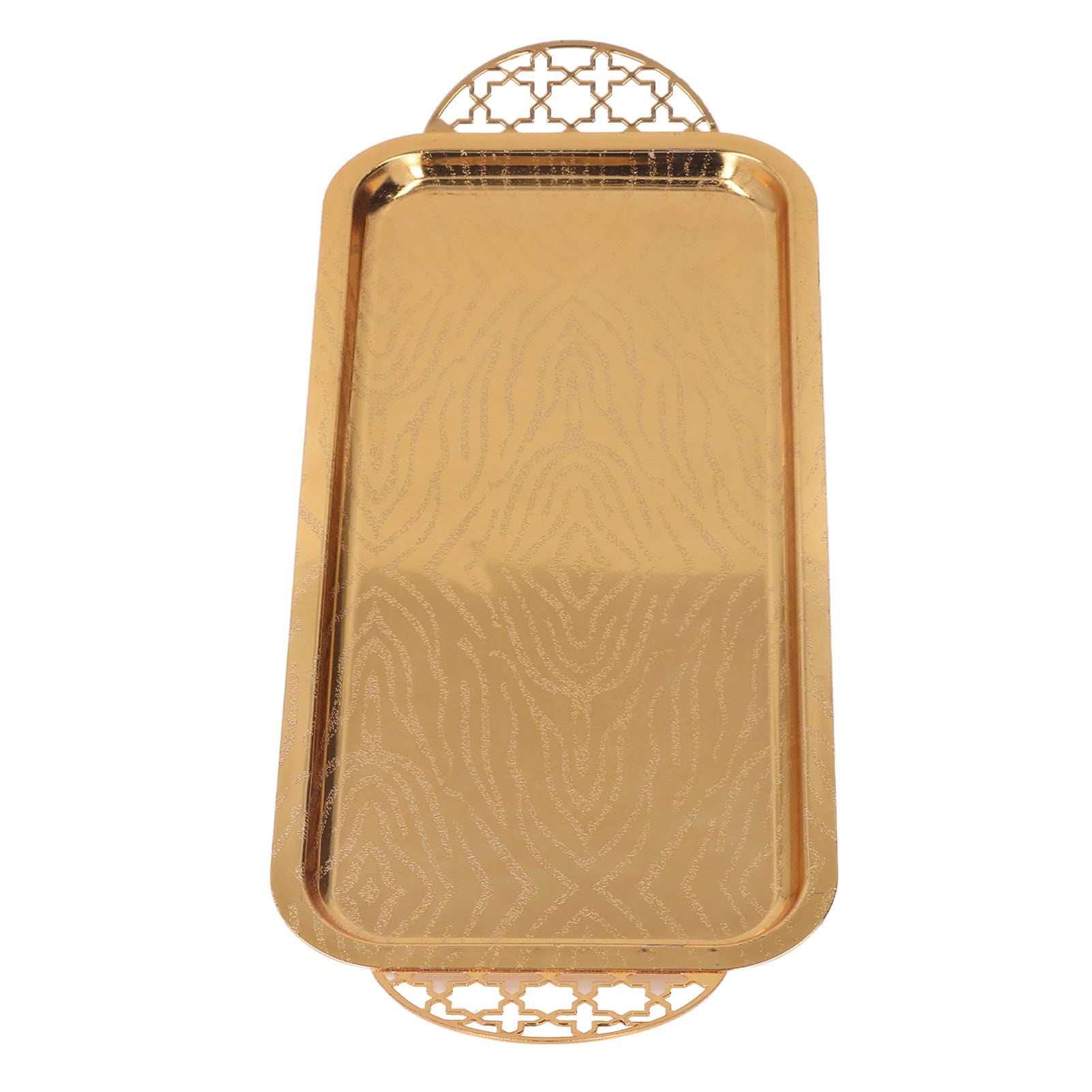 Vassoio da portata in acciaio inox con manico rotondo, 35 x 13 cm, finitura lucida, ideale per dessert nordici, tè, frutta, gioielli, elegante decorazione per la casa