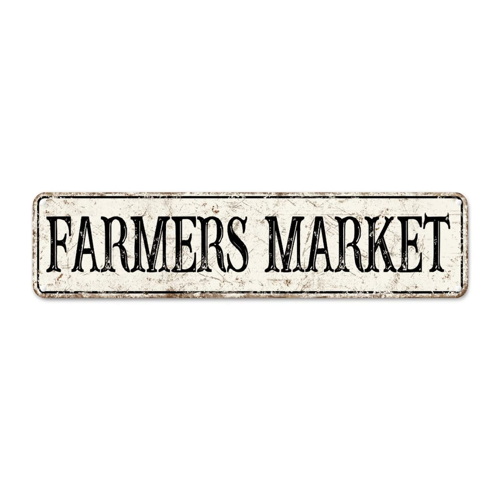 Farmers Market Retro Tin Signs Aluminum Metal Sign for Kitchen Home Garden Wall Bar Cafe Decor 4x16 Inch