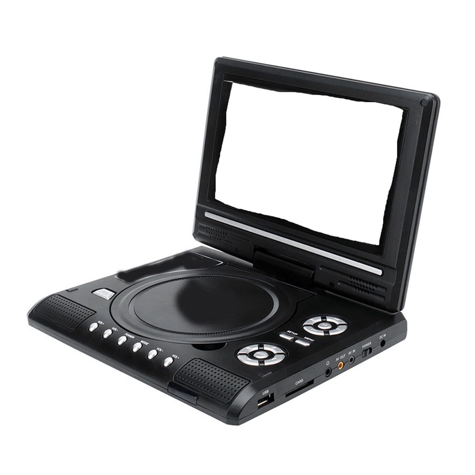Coche casero portátil de 9.8 Pulgadas DVD Jugador CD VCD Juego televisión Jugador USB Adaptador de Radio Soporte FM Radio Recepción,Compatible con La MayoríA De Dispositivos