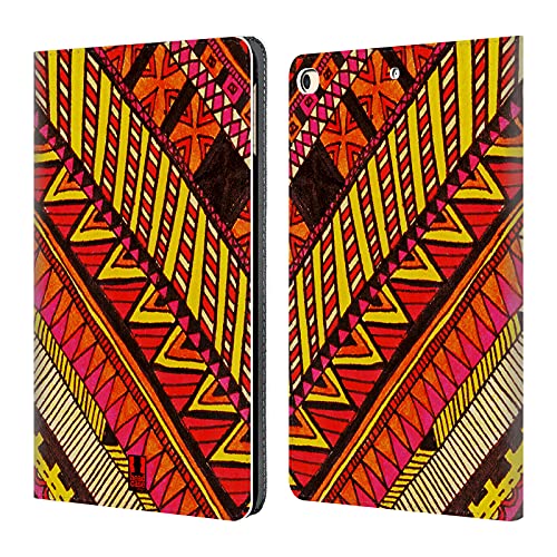 Coque en cuir iPad 9.7 pour travailler au café avec l'étui portefeuille aztèque
