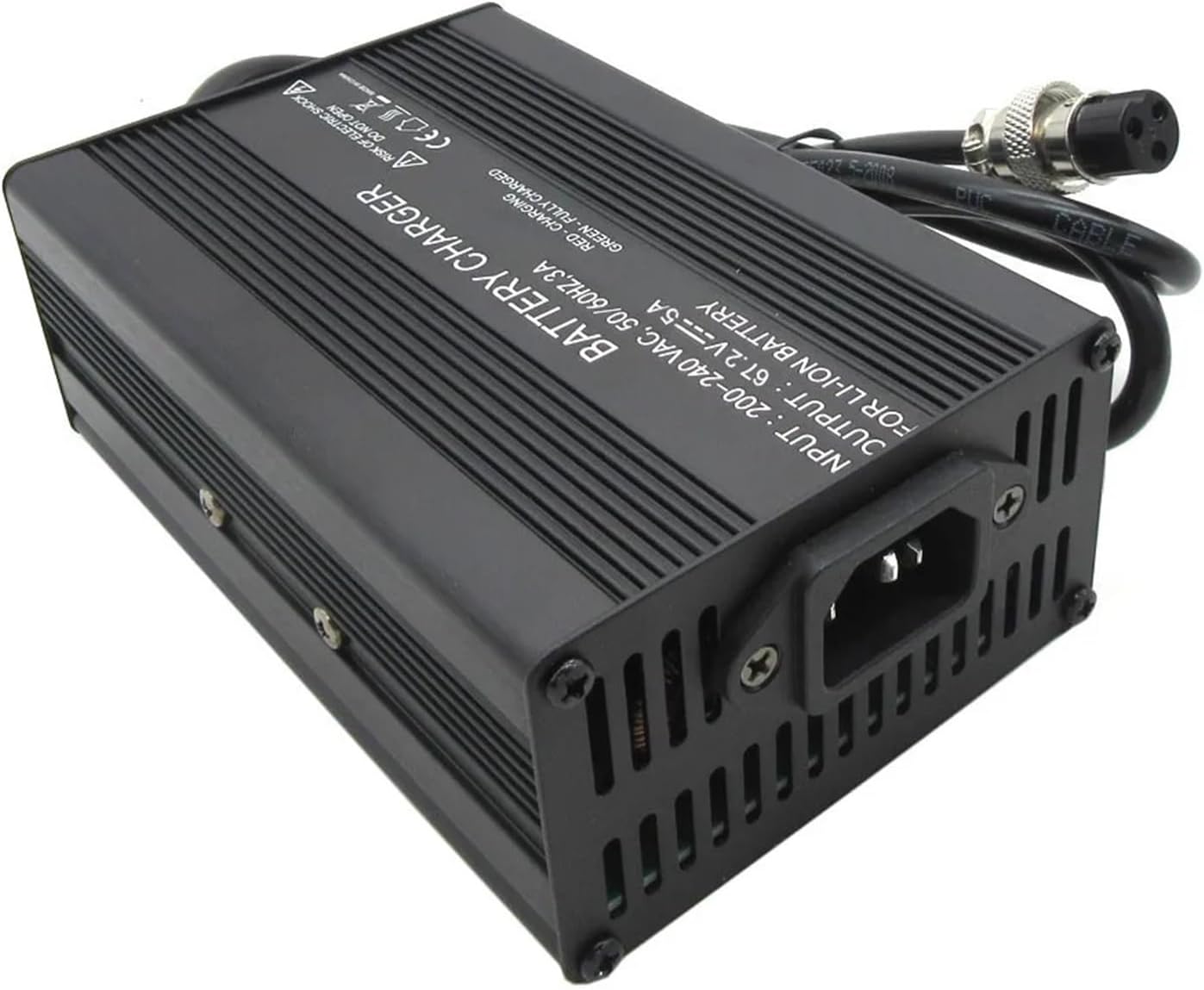 60V 67.2V 5A Li-ion Fast Charger GX16 16S 60 Volt Li 20AH 30AH 40AH 50AH Battery Smart Chargers 3PIN IEC XLRM(3PIN,US)