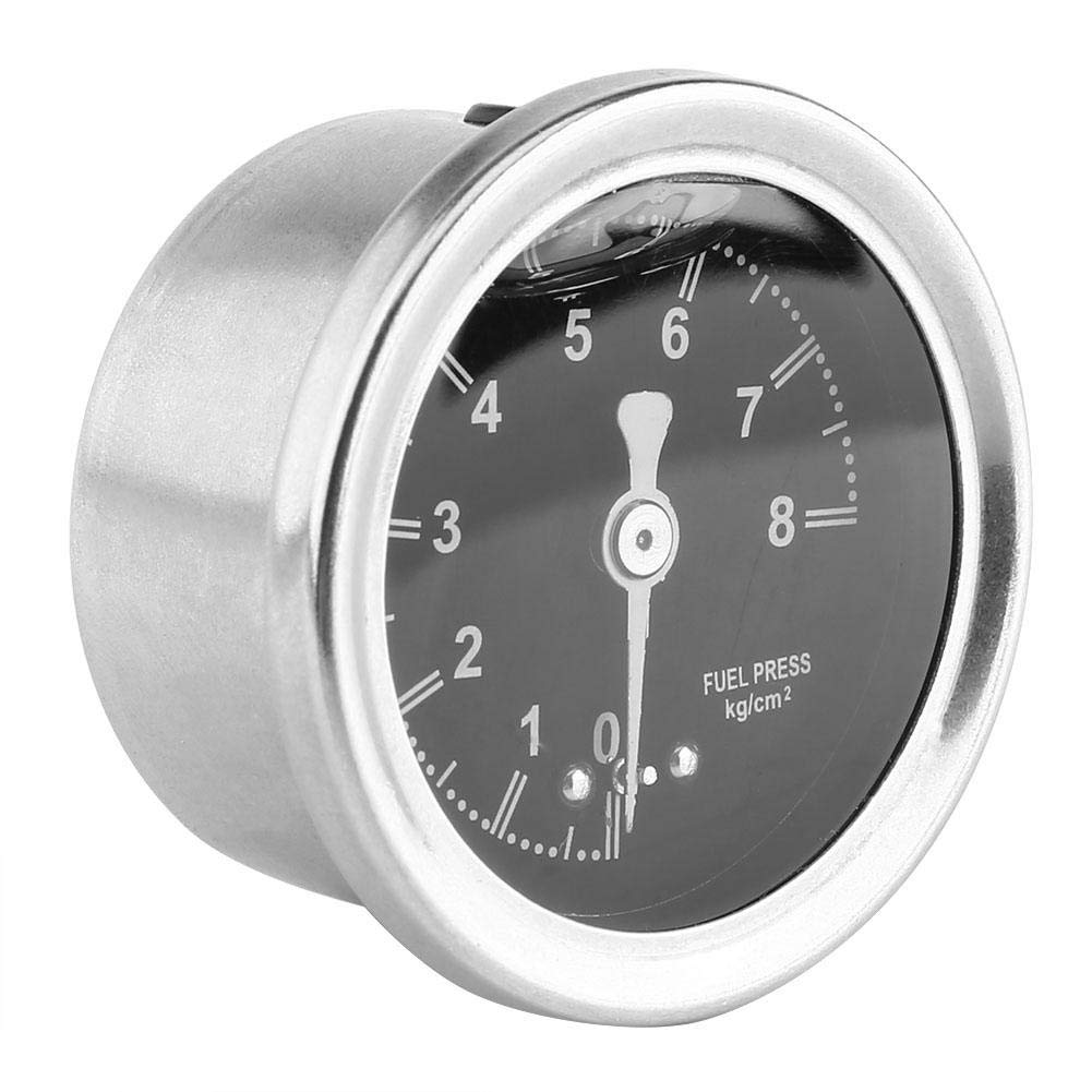 Terisass Regulador presion gasolina, Aleación de aluminio Vehículo para automóvil Regulador de presión de combustible FPR ajustable con medidor y kit de adaptador de montaje Universal(rojo)