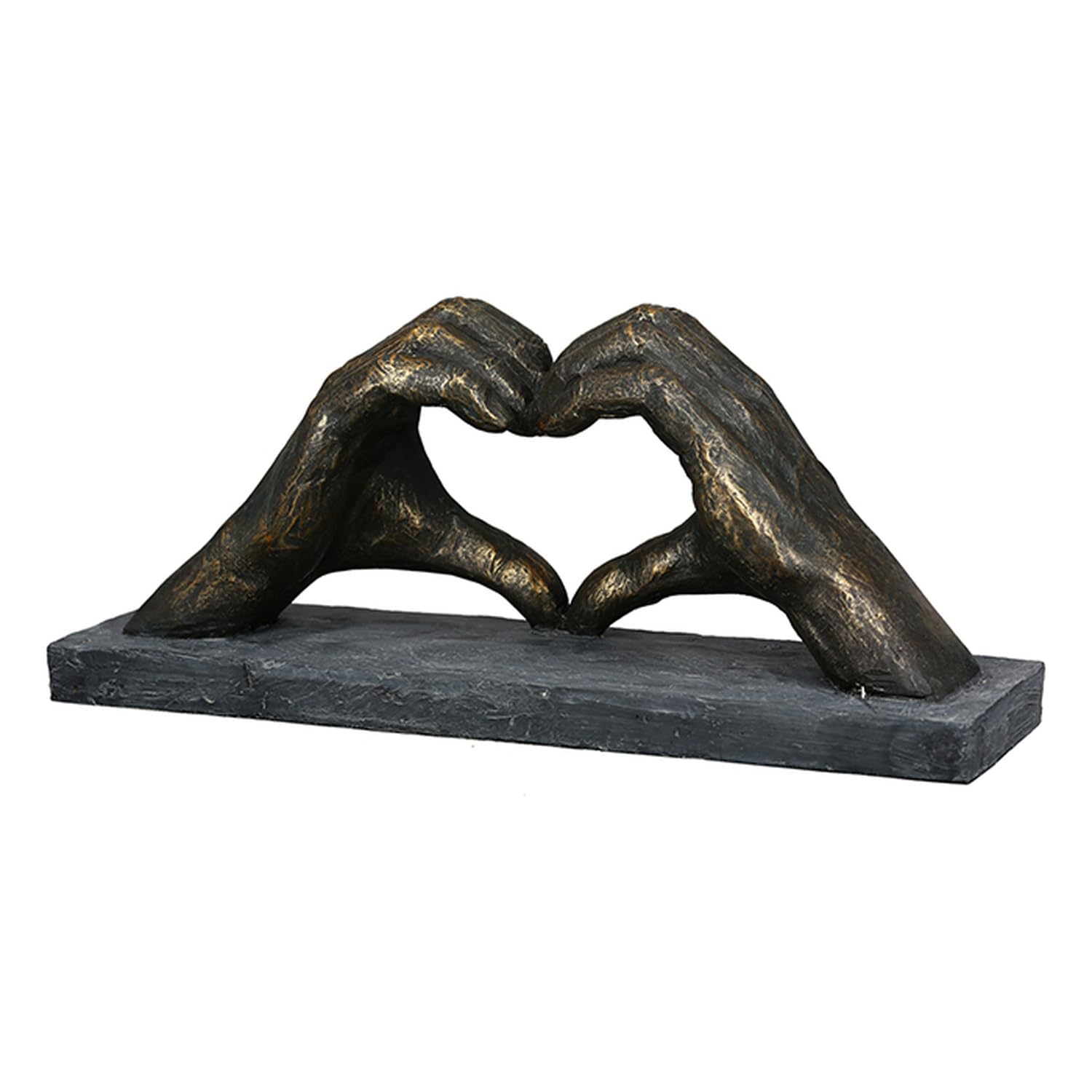 Casablanca - Escultura Decorativa con Forma de corazón de Manos - Amor, Poli Ancho 36 cm