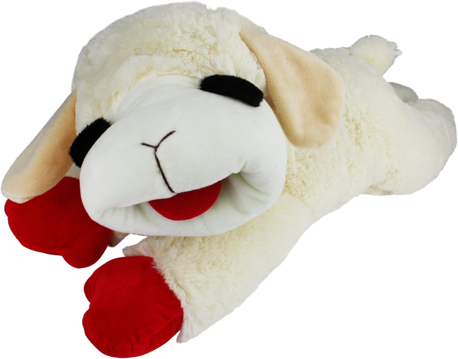 HDP Lambchop Plush Dog Toy 24" with Squeaker Color:White 24" Size:Pack of 1