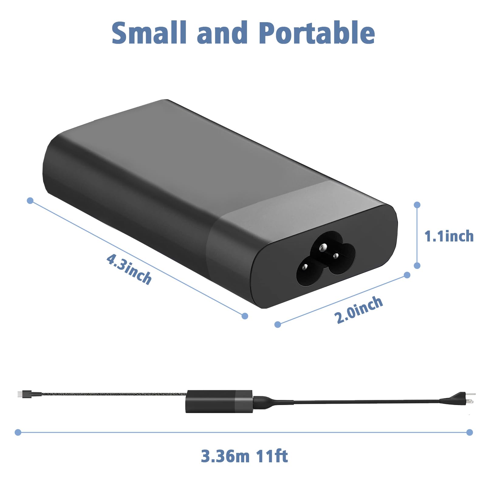 New Slim HP 65W USB C Laptop Charger Replacement for HP Spectre X360,Chromebook,Elitebook x360,Envy,Elite x2 Travel Fast Charging Type C Power Cord Ac Adapter