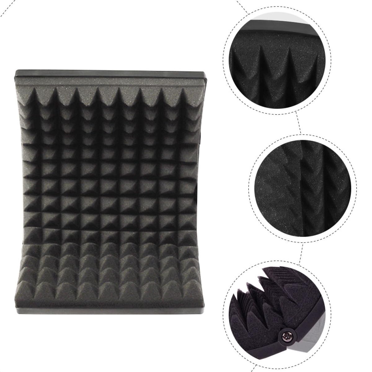 Mikrofon Schallfilter aus Abs mit Schwamm, Schwarze Abdeckung