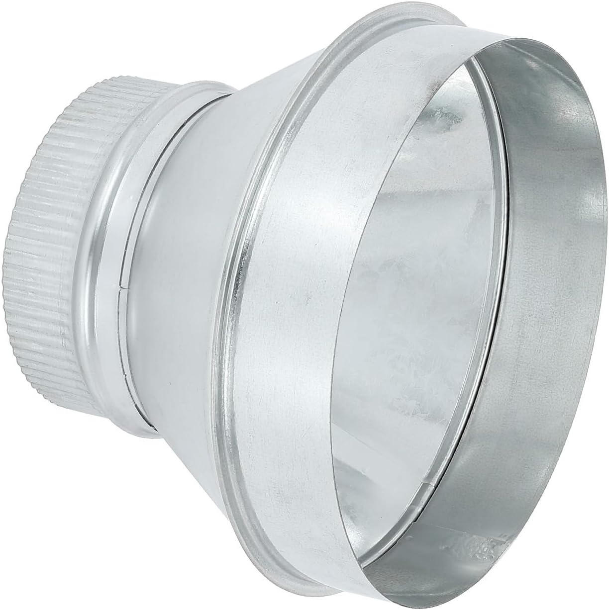 PATIKIL 8 Inch to 7 Inch Duct Reducer, Galvanized Steel Round Air Duct Reducer Crimped Pipe Increaser Adapter Connector Fitting Coupling for HVAC, Ventilation Systems
