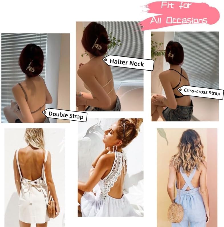 Low Back Push Up Bra Seamless Wirefree Comfort Padded Bralette Backless Convertible Support Bras - Image 6