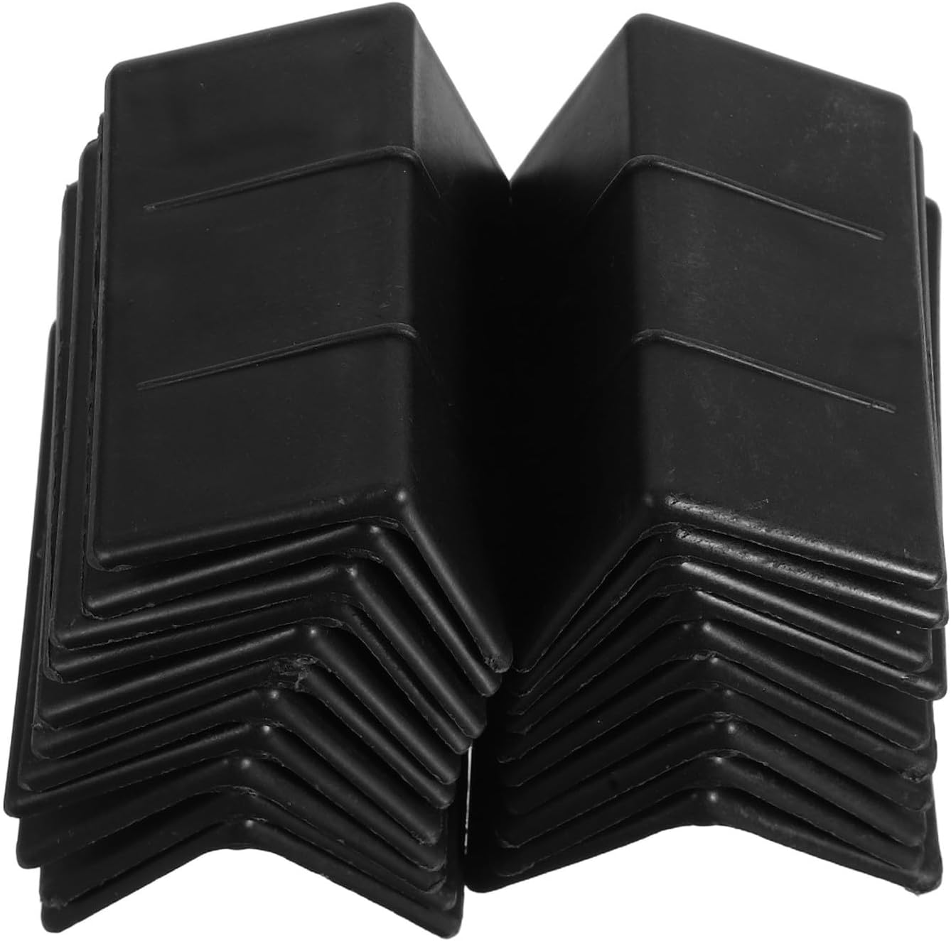 20 Pcs Packaging Edge Protectors Thickened Corner Design, Impact Resistant Black Pp and Pe Corner Guards, Easy to Use for Truck Transportation and Handling