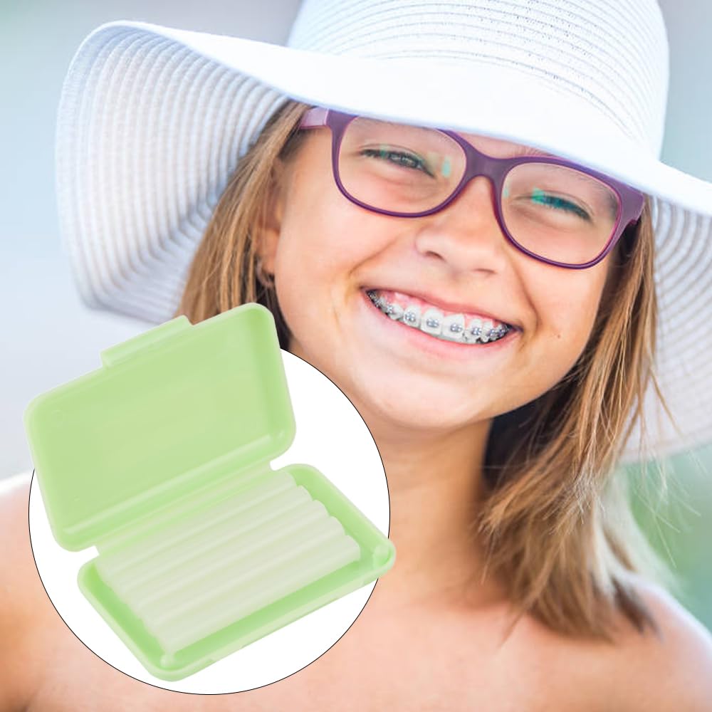 Lot De 10 Cires Orthodontiques Parfum Menthe - Pour Appareil Dentaire - Soulagement Des Irritations