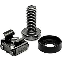 50Pcs M6 x 16mm Rack Screws & Cage Nuts Kit with Washers for Server Rack