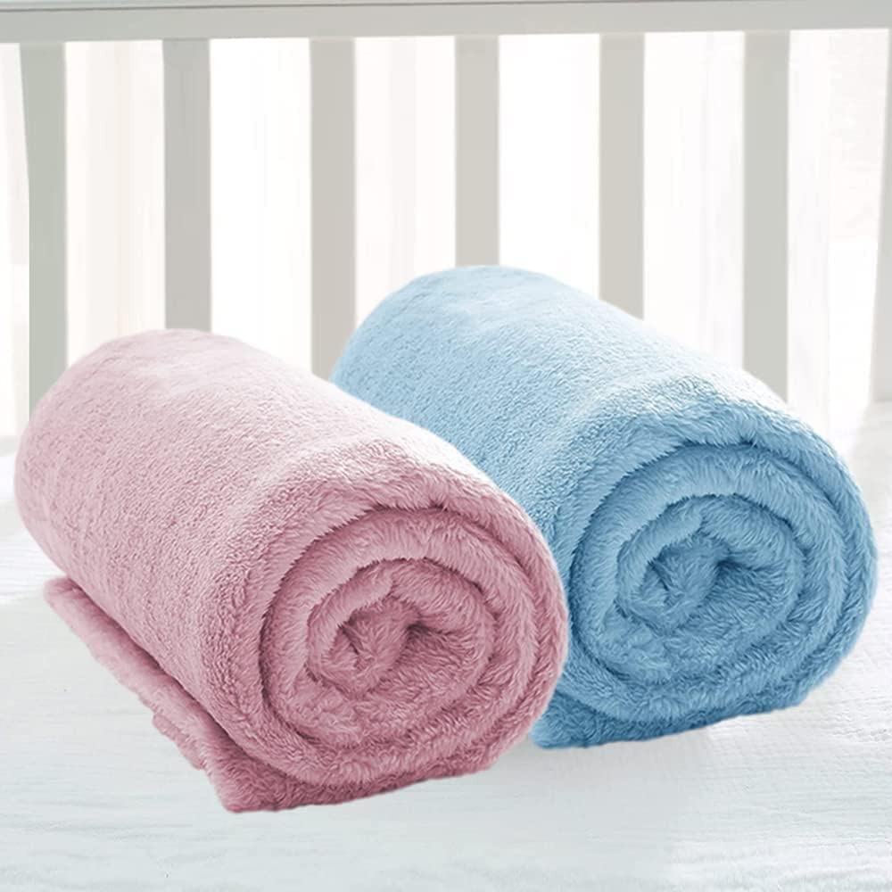 BSB HOME Premium Plush Baby Blanket Wrapper for Girls & Boys| Toddler Blankets - Kids Throw - Newborn Blanket, Soft & Lightweight for Bed, Crib & Stroller| 75x100 cm or 30x40 inches, Baby Pink-image-27