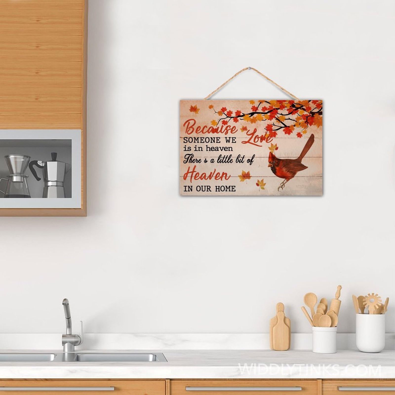 Targa decorativa in legno con citazione di condoglianze commemorativa a