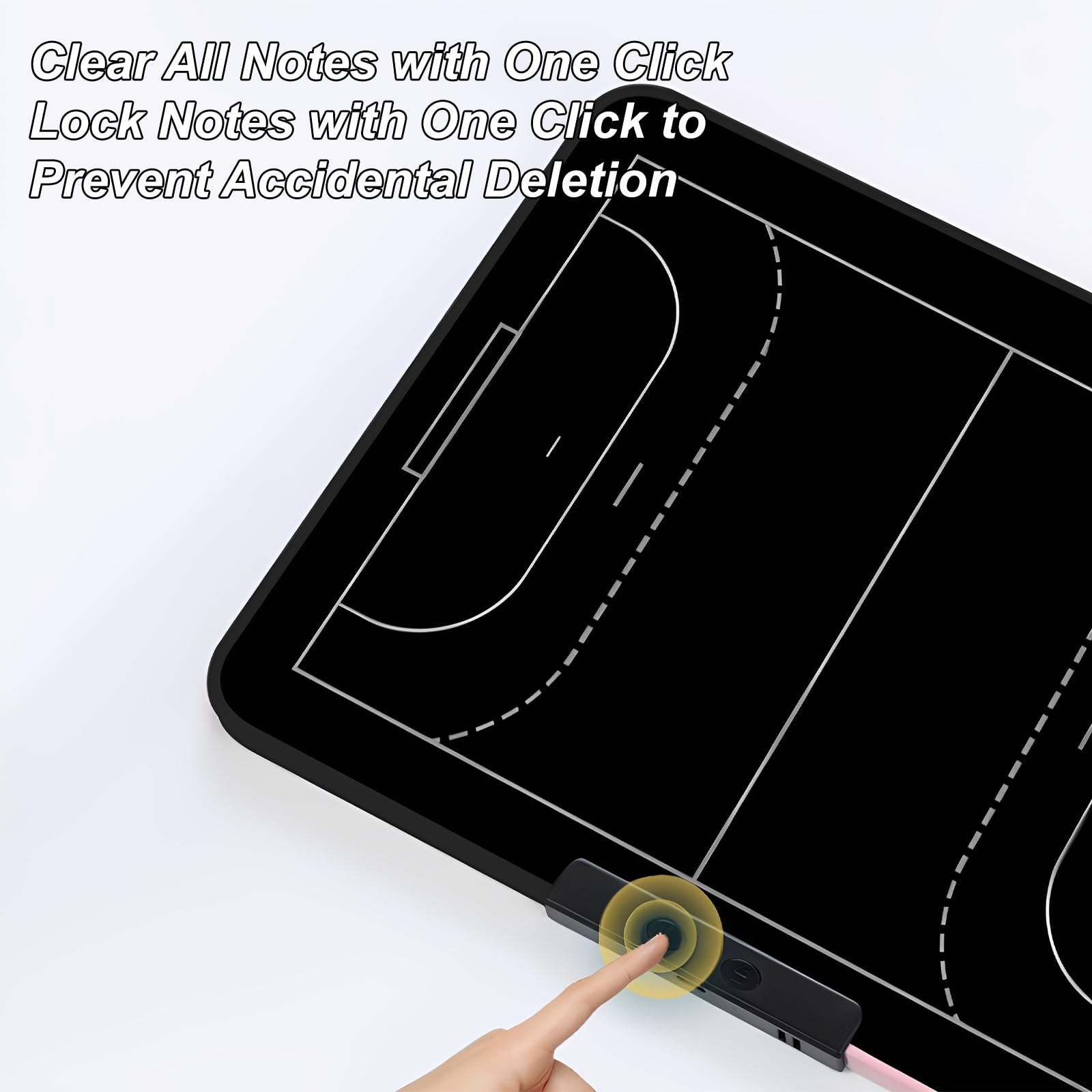 Lavagna Coaches Pallavolo, Lavagna Elettronica LCD per Allenamento di Calcio, Cancellazione/Blocco con un Tocco, Sport Opzionali: Basket, Calcio, Pallavolo, Badminton, Tennis, Piscina(Tennis)