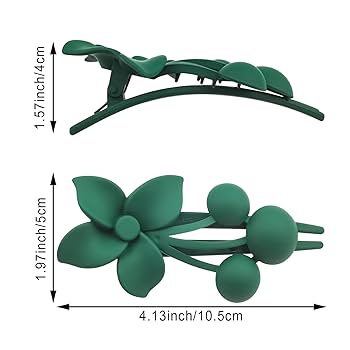 Amazon.com : 7 PACK Flower Alligator Hair Clips Matte Curved