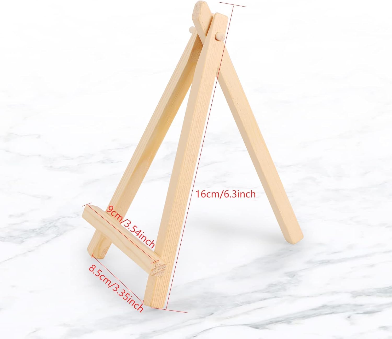 doesnotapply 24 Pcs Mini Easels Adjustable Mini Wooden Artist Triangle
