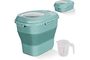 20 to 50 Lbs Airtight Cat Food Storage Container with Rolling Wheel