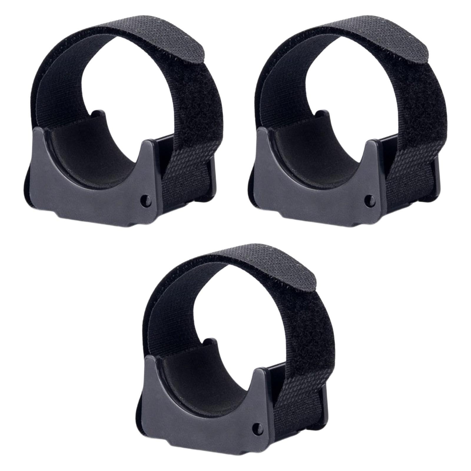 YIJU Flashlight Mounting Bracket Flashlight Mount Holder Clip Flashlight Light Lamp Holder Black Replace Torch Mounting Bracket, 3 Piece