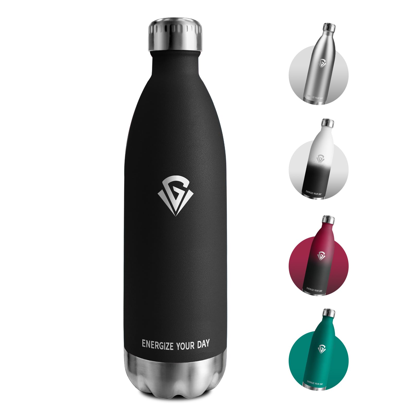 Botella Agua Termica 750ml, Botella Agua Acero Inoxidable sin BPA, Botella Termica con Doble Pared, Termo para Escuela, Oficina, Deporte — view 12