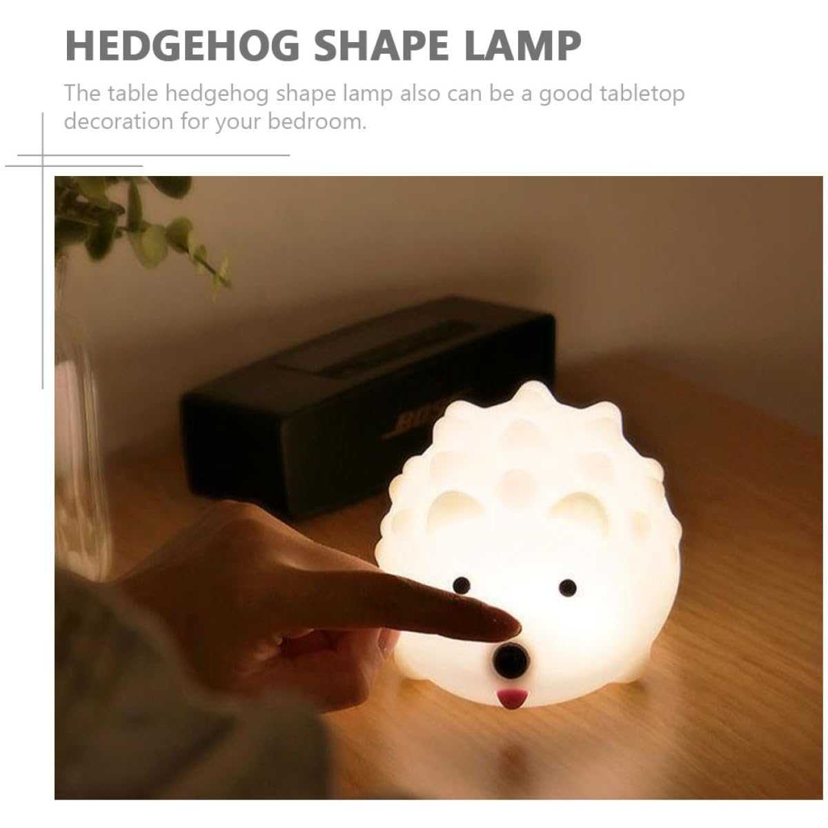 VALICLUD Lámpara Inteligente de Silicona en Forma de Erizo, Luz LED Recargable Usb, Diseño Suave sin Rebabas para Habitaciones Infantiles y Ambiente Hogareño