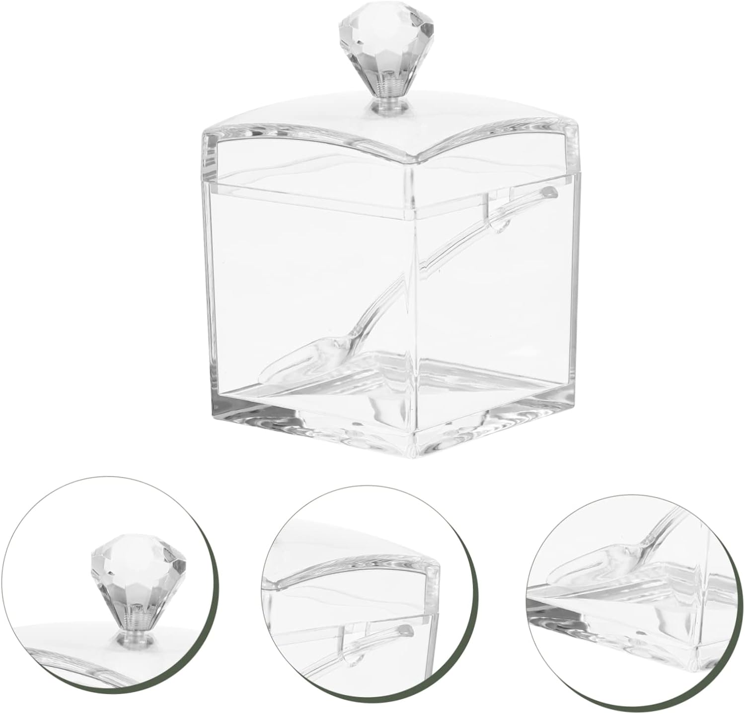 Acrylic Seasoning Pot with Spoon and Lid for Pepper