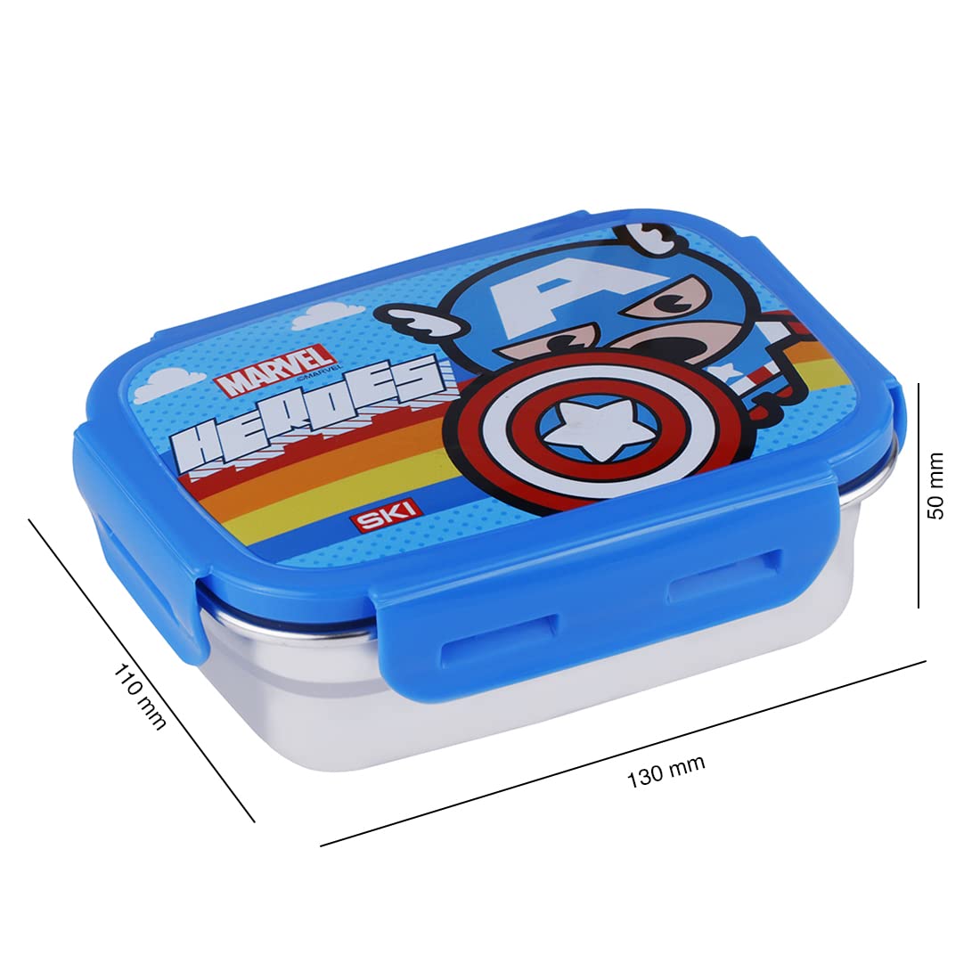 Captain America Steel Lunch Box Set - 2 Boxes -3
