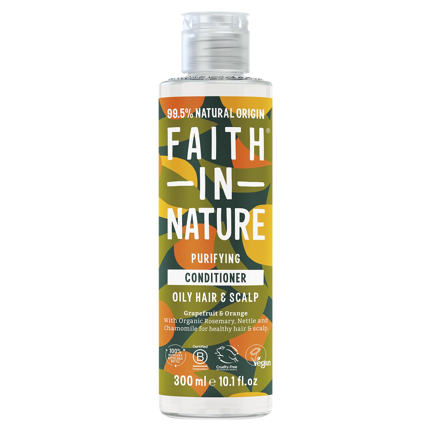 FAITH IN NATURE300ml Natural Grapefruit & Orange Conditioner, Invigorating, Vegan & Cruelty Free, No SLS or Parabens, For Normal to Oily Hair[Amazon-developed Certification] Compact by Design