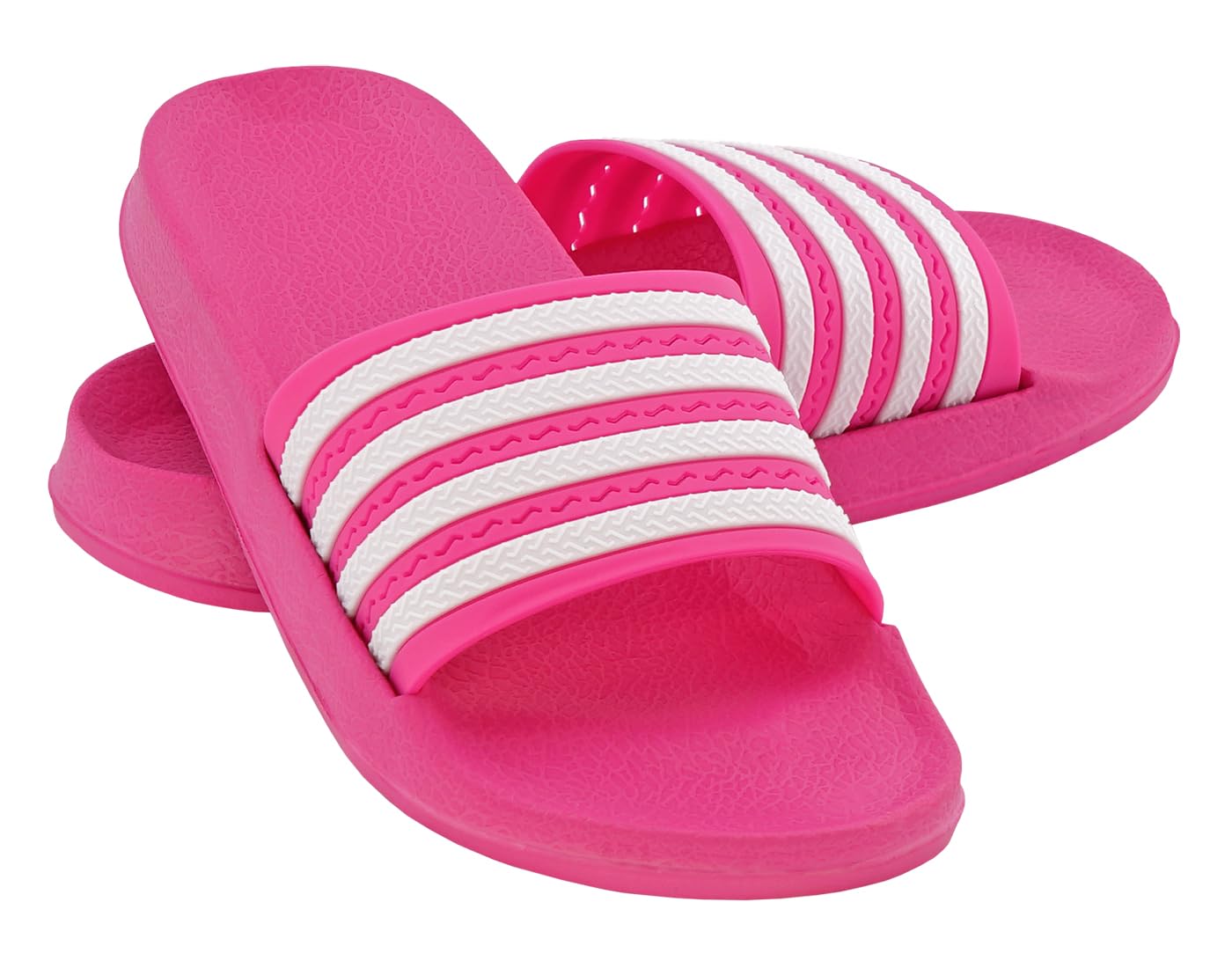 + Badeschuhe Badelatschen Pantoletten Saunaschuhe Sandalen Damen Herren Gr. 37-47 (Pink/White, EU Schuhgrößensystem, Erwachsene, Numerisch, M, 39)